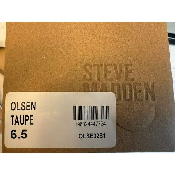 Steve Madden Olsen Flat Women's US 6 .5M Taupe Fabric Pointed Toe Slingback - Picture 8 of 9